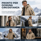 Cappotto caldo reversibile con cappuccio da uomo