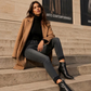 Jeans da donna casual elasticizzati a vita alta