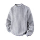⏰  Sconto del 50% di cambio stagione – qualità a metà prezzo! ✨Maglione da uomo a maniche lunghe, lavorazione a trecce, con scollo rotondo