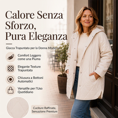 Cappotti da donna invernali trapuntati con cappuccio