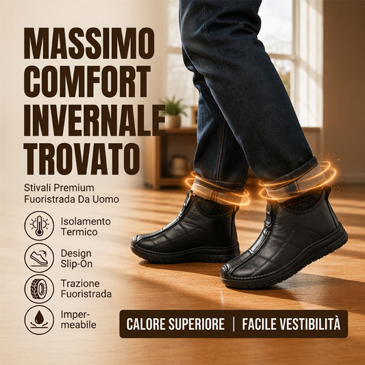 ⏰  Sconto del 50% di cambio stagione – qualità a metà prezzo! ✨Scarpe da Uomo Antiscivolo da Camminata con Fodera in Pelliccia Morbida