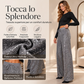 Pantaloni a gamba larga da donna in paillettes scintillanti