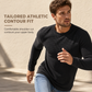 Felpa da uomo casual a maniche lunghe, vestibilità slim, con collo rotondo