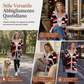 Maglione lungo con cappuccio da donna con fodera in cotone