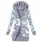 Maglione lungo con cappuccio da donna con fodera in cotone