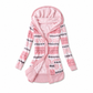 Maglione lungo con cappuccio da donna con fodera in cotone