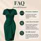 Abito da donna elegante a V con balze e drappeggio