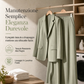 Elegante Composizione da Abito a Due Pezzi con Blazer Sartoriale e Pantaloni a Gamba Larga Comodi