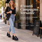 Mocassini Donna con Tacco Grosso e Platform