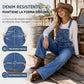 ⏰ Ultimo Giorno di Saldi – SCONTO 50% ✨Salopette denim elasticizzata da donna, jumpsuit a gamba larga con spallacci regolabili