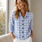 Maglione a quadri da donna con abbottonatura frontale