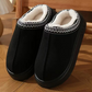 Ciabatte da casa donna con suola spessa e rivestimento in peluche