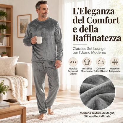 ⏰  Sconto del 50% di cambio stagione – qualità a metà prezzo! ✨Pigiama in Velluto Termico Accogliente per Uomo