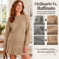 Set maglia con orlo smerlato e gonna a pieghe per donna