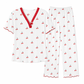 🔥SCONTO DEL 50%! 👚Set pigigama stampato da donna: top a maniche corte e pantaloni lunghi, comoda e elastica per il tempo libero