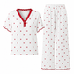 🔥SCONTO DEL 50%! 👚Set pigigama stampato da donna: top a maniche corte e pantaloni lunghi, comoda e elastica per il tempo libero