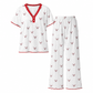 🔥SCONTO DEL 50%! 👚Set pigigama stampato da donna: top a maniche corte e pantaloni lunghi, comoda e elastica per il tempo libero