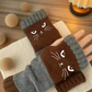 🐱 Guanti da donna lavorati a maglia con gattini — Per mani calde e dita libere🧶