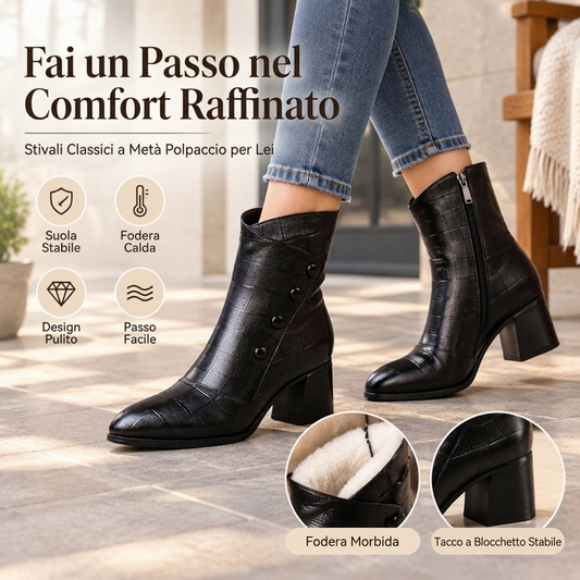 Stivaletti da donna in morbida pelle PU