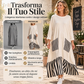 ⏰ Ultimo Giorno di Saldi – SCONTO 50% ✨Abito lungo maxi a maniche lunghe patchwork a righe da donna