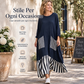 ⏰ Ultimo Giorno di Saldi – SCONTO 50% ✨Abito lungo maxi a maniche lunghe patchwork a righe da donna