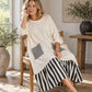 ⏰ Ultimo Giorno di Saldi – SCONTO 50% ✨Abito lungo maxi a maniche lunghe patchwork a righe da donna