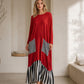 ⏰ Ultimo Giorno di Saldi – SCONTO 50% ✨Abito lungo maxi a maniche lunghe patchwork a righe da donna