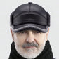 🧢🐂Nuovo cappello invernale da uomo con paraorecchie piatto in pelle di pecora