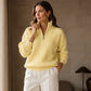 ⏰ Il conto alla rovescia è iniziato – 50% di sconto solo per altri 3 giorni! Maglione donna a maniche lunghe, con mezza zip e collo a lupo