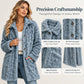 Giacca da donna casual in pelliccia sintetica con abbottonatura