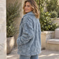 Giacca da donna casual in pelliccia sintetica con abbottonatura