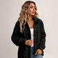 Giacca da donna casual in pelliccia sintetica con abbottonatura