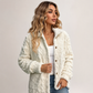 Giacca da donna casual in pelliccia sintetica con abbottonatura