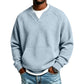 Maglione sportivo casual da uomo a maglia waffle