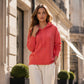 ⏰ Il conto alla rovescia è iniziato – 50% di sconto solo per altri 3 giorni! Donna Maglione Casual con Cappuccio e Coulisse