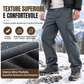 Pantaloni cargo da uomo impermeabili con fodera in pelliccia