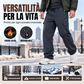 Pantaloni cargo da uomo impermeabili con fodera in pelliccia