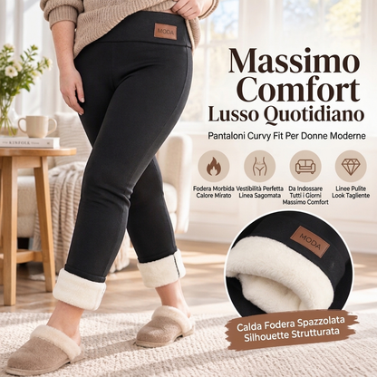 ✨Nuovi arrivi!✨Leggings Termici a Vita Alta con Fodera in Pelliccia Sintetica per Donne