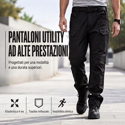 Pantaloni cargo elastici da uomo per attività all'aperto