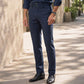 Pantaloni da abito slim-fit a vita media per uomo