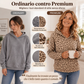 Donna Felpa Casual con Stampa Leopardata