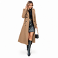 ✈Appena arrivati – ora senza spese di spedizione!✈ Cappotto lungo femminile testurizzato a doppiopetto, elegante outerwear da ufficio