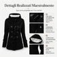 Cappotto invernale da donna con cappuccio e bottoni a fibbia