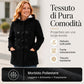 Cappotto invernale da donna con cappuccio e bottoni a fibbia