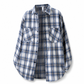 Camicia a quadri unisex casual, vestibilità morbida, con chiusura a bottoni per uomo e donna