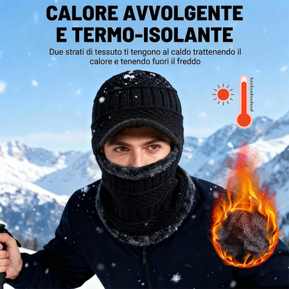 🎁Nuovi arrivi: sconto del 50%! Passamontagna Invernale Termico 3 in 1 con Visiera