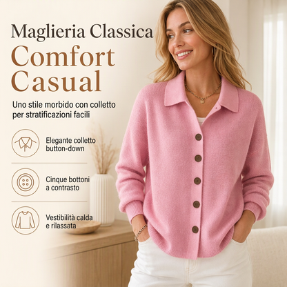 Cardigan in maglia casual da donna
