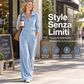 🔥 Solo oggi: 50% di sconto! Set donna con maglione retrò mezza zip e pantaloni a gamba larga
