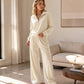 🔥 Solo oggi: 50% di sconto! Set donna con maglione retrò mezza zip e pantaloni a gamba larga