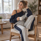 🔥 Solo oggi: 50% di sconto! Set casual da donna a due pezzi, con blocco colori e scollo a barca